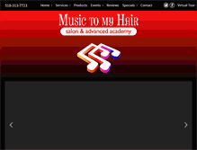 Tablet Screenshot of musictomyhair.com